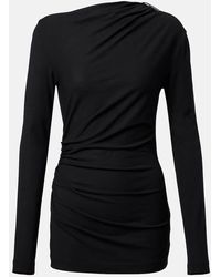 Brunello Cucinelli - Top Fruncido Con Cuentas Monili - Lyst