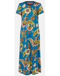 La DoubleJ - Swing Printed Cotton Maxi Dress - Lyst