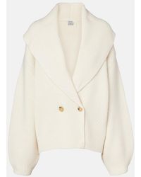 TOTEME - Ribbed-Knit Wool-Blend Cardigan - Lyst