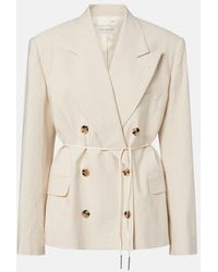 Dries Van Noten - Pinstripe Double-Breasted Cotton-Blend Blazer - Lyst