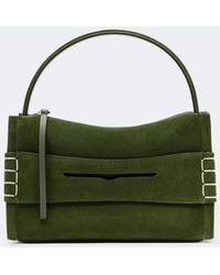 JW Anderson - Loafer Small Suede Top-Handle Bag - Lyst