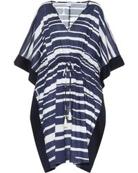 Max Mara Gioiosa Striped Cotton Kaftan - Blue