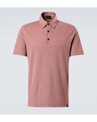 Brioni - Cotton Pique Polo Shirt - Lyst