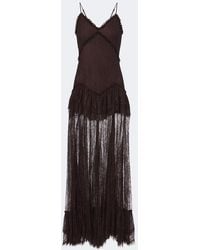 De La Vali - Kala Tiered Ruffled Lace Maxi Dress - Lyst