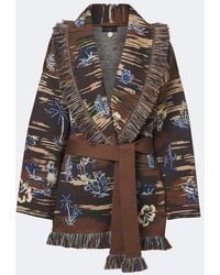 Alanui - Texhawaii Rountrip Jacquard Wool-Blend Cardigan - Lyst