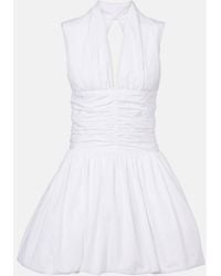 Patou - Bloomer Ruched Cotton Minidress - Lyst