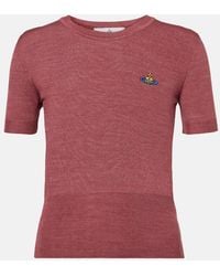 Vivienne Westwood - Bea Logo Wool And Silk Top - Lyst