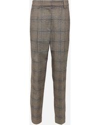 Brunello Cucinelli - Pantalon en laine et coton melanges - Lyst