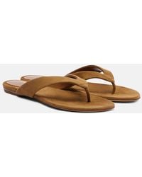 Le Monde Beryl - Suede Thong Sandals - Lyst