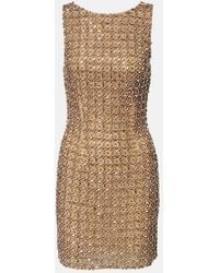 La Fuori - Gilded Crystal-Embellished Minidress - Lyst