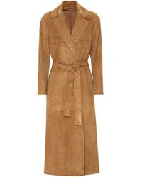 Max Mara Gin Suede Coat - Brown
