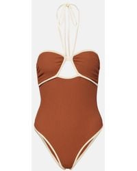 Johanna Ortiz - Cutout Halterneck Swimsuit - Lyst