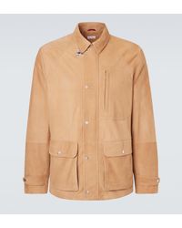 Brunello Cucinelli - Suede Field Jacket - Lyst