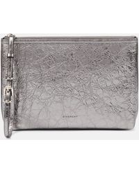 Givenchy - Voyou Metallic Leather Pouch - Lyst