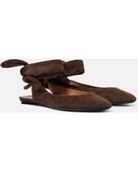 The Attico - Ballerinas Cloe Aus Veloursleder - Lyst