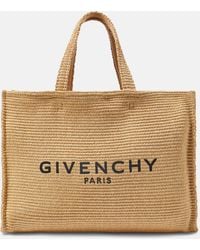 Givenchy - G-tote Medium Raffia-effect Tote Bag - Lyst