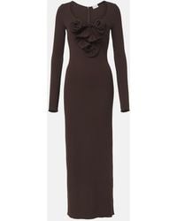 Magda Butrym - Floral-Applique Jersey Maxi Dress - Lyst