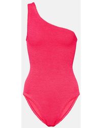 Hunza G - Nancy One-shoulder Swimsuit - Lyst