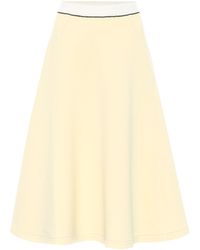 Marni Cotton-blend Jersey Midi Skirt - Yellow