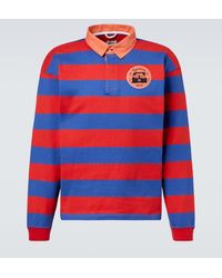 Bode - Striped Cotton Polo Shirt - Lyst