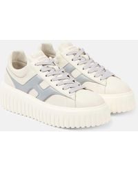 Hogan - H-Stripes Leather Sneakers - Lyst