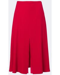 Valentino - Silk Georgette Midi Skirt - Lyst