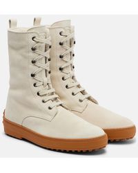Tod's - Winter Gommino Suede Lace-Up Boots - Lyst