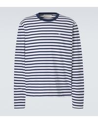 Ami Paris - Camiseta De Jersey De Algodon A Rayas - Lyst