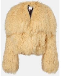 The Attico - Cropped Shearling Jacket - Lyst