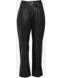 Proenza Schouler - White Label Leather Straight Pants - Lyst