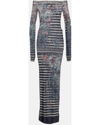 Jean Paul Gaultier - Vestido largo a rayas - Lyst