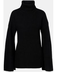TOTEME - Ribbed-Knit Wool Turtleneck Sweater - Lyst