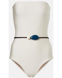 Adriana Degreas - Belted Embellished Swimsuit - Lyst