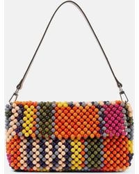 STAUD - Timmy Small Beaded Shoulder Bag - Lyst