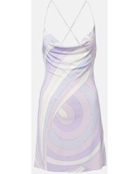 PUCCI - Iride Satin Jersey Minidress - Lyst