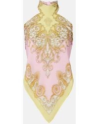 Versace - Top En Georgette Imprimee - Lyst