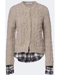 Acne Studios - Layered Alpaca, Yak And Wool-Blend Cardigan - Lyst