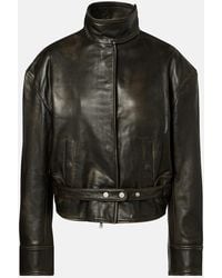 Christopher Esber - Burnished Eddie Leather Bomber Jacket - Lyst