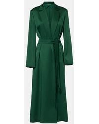 Max Mara - Giselda Satin Wrap Coat - Lyst