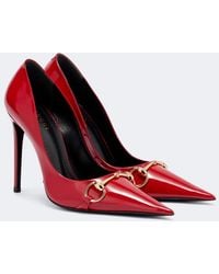 Gucci - Donna Horsebit Patent Leather Pumps - Lyst
