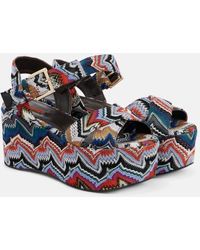 Missoni - Julia Raschel Lame Platform Sandals - Lyst