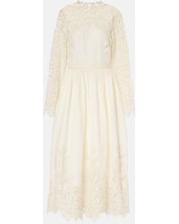 Ulla Johnson - Palermo Lace-Trimmed Cotton And Silk Gown - Lyst