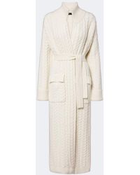 arch4 - Bond Street Cable-Knit Cashmere Long Cardigan - Lyst
