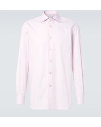 Kiton - Camisa De Algodon A Rayas - Lyst