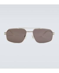 Bottega Veneta - Metal-frame Aviator Sunglasses - Lyst