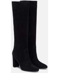 Gianvito Rossi - Glen 85 Suede Knee-High Boots - Lyst