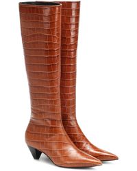 MERCEDES CASTILLO Donique Leather Knee-high Boots - Brown