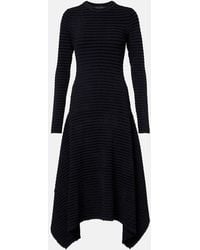 Proenza Schouler - Didi Striped Knitted Asymmetric Midi Dress - Lyst
