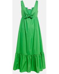 RED Valentino - Cotton-Blend Poplin Midi Dress - Lyst