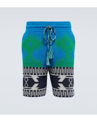 Alanui - Cotton Piquet Icon Jacquard Shorts - Lyst